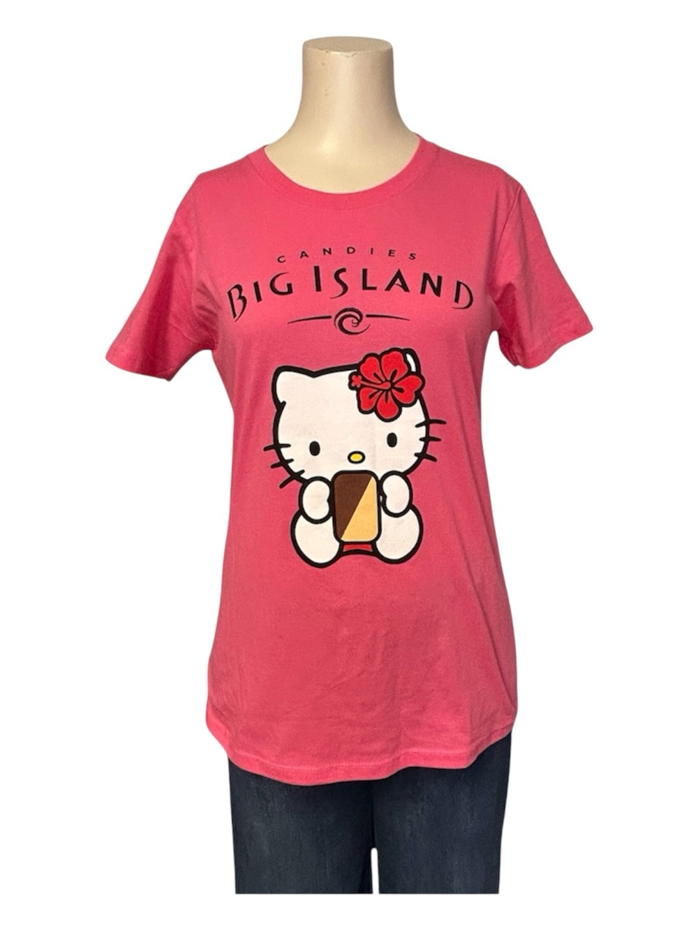 Hello Kitty Big Island Candies Hawaii Pink T-shirt Womens Medium NEW